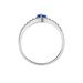 Anello Solitario Charlotte Oro Bianco Zaffiro Diamante - Anelli con Pietre Donna | Stroili