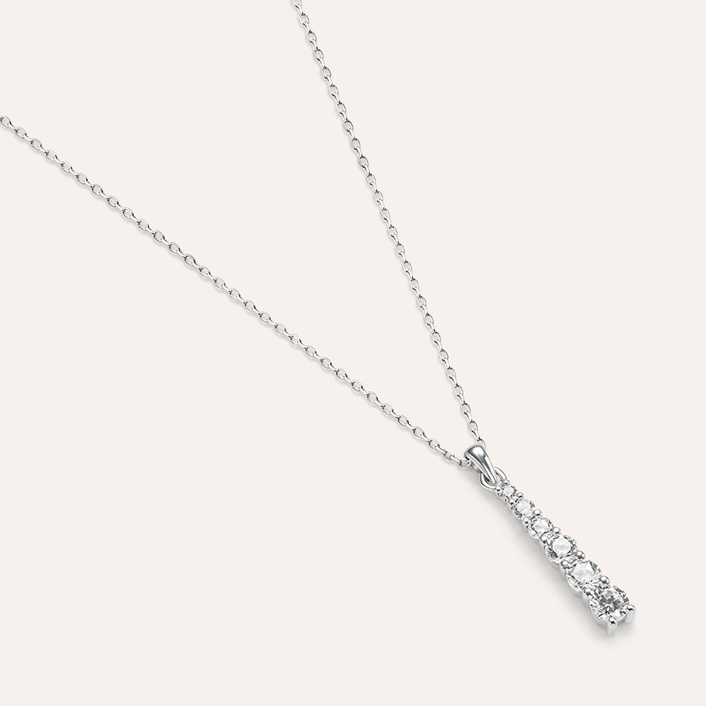 Collana Claire Oro Bianco Cubic Zirconia