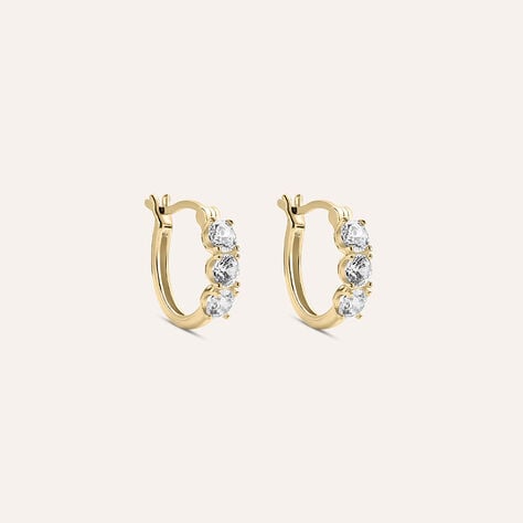 Orecchini A Cerchio Golden Dream Placcato Oro Giallo Cubic Zirconia - Orecchini a Cerchio Donna | Stroili