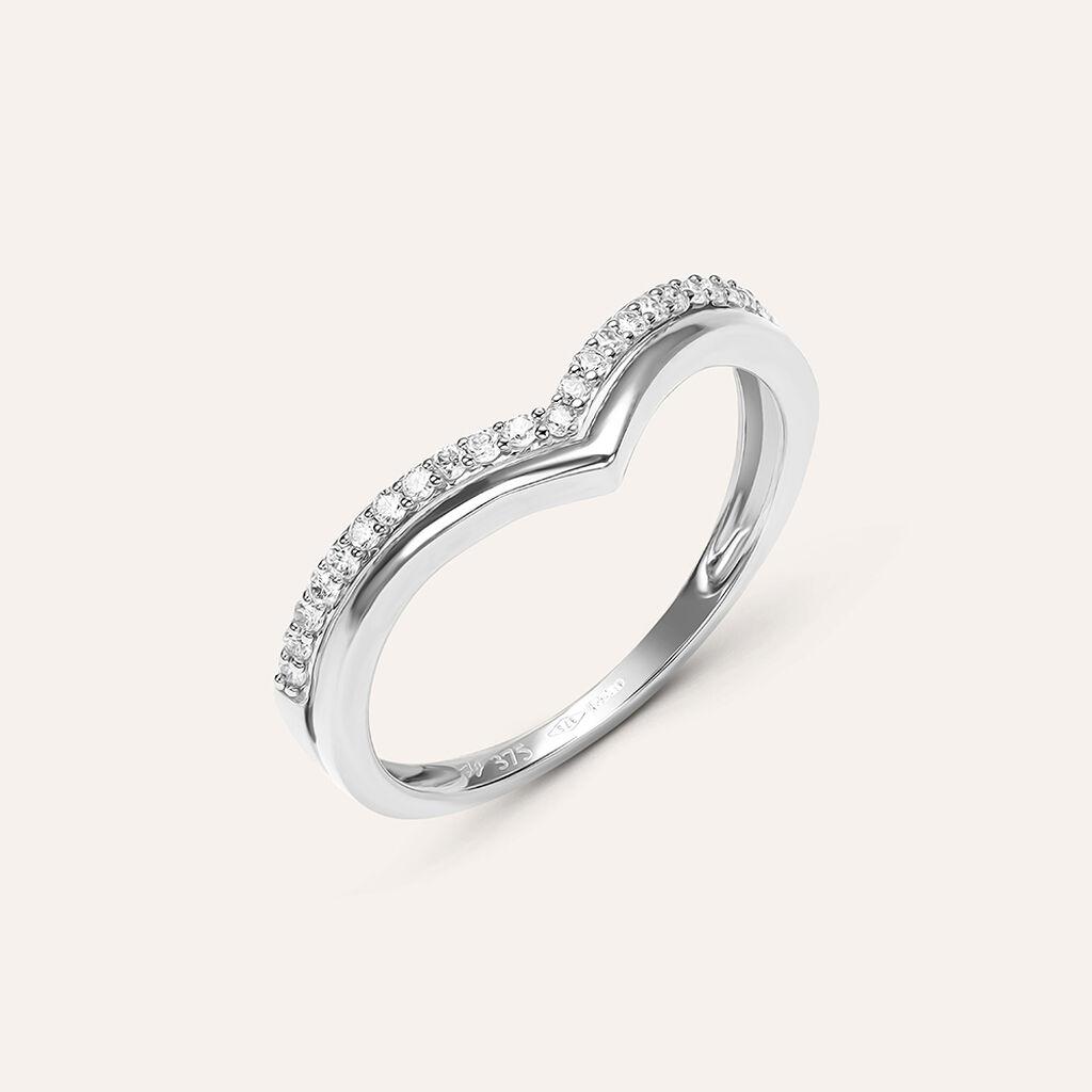 Anello Fantasia Sophia Oro Bianco Diamante