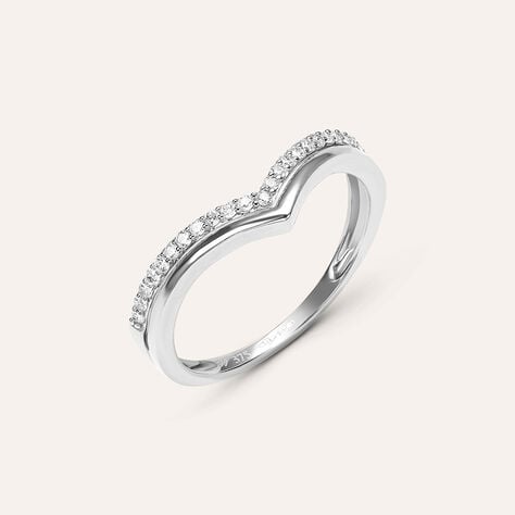 Anello Fantasia Sophia Oro Bianco Diamante - Anelli con Pietre Donna | Stroili