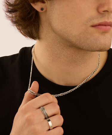Mono Orecchino Lobo Punto Luce Gentleman Argento Nero Cubic Zirconia