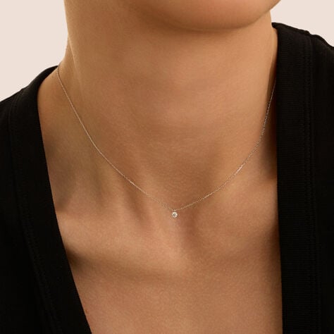 Collana Punto Luce Grace Oro Bianco Diamante - Collane Punto Luce Donna | Stroili