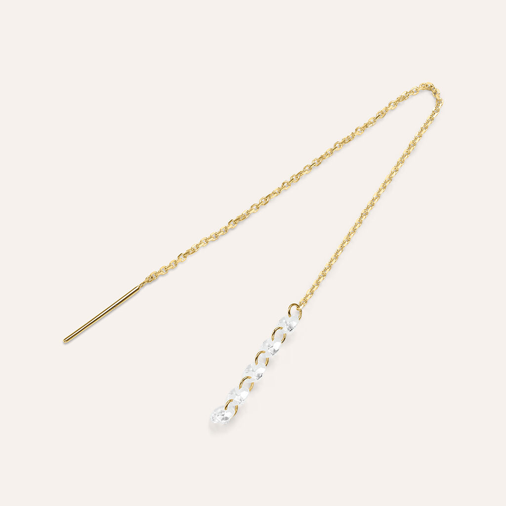 Mono Orecchino Pendente Beverly Oro Giallo Cubic Zirconia - Mono Orecchino Donna | Stroili