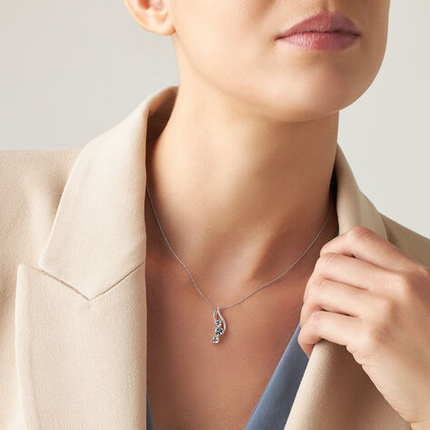 Collana Amélie Oro Bianco Topazio Cubic Zirconia Cubic Zirconia - Collane Donna | Stroili