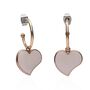 Orecchini cerchio con cuore pendente bianco