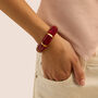 Bangle Elastico Radiance Acciaio Dorato Acrilico Rosso