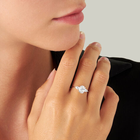 Anello Trilogy Claire Oro Bianco Cubic Zirconia - Anelli con Pietre Donna | Stroili
