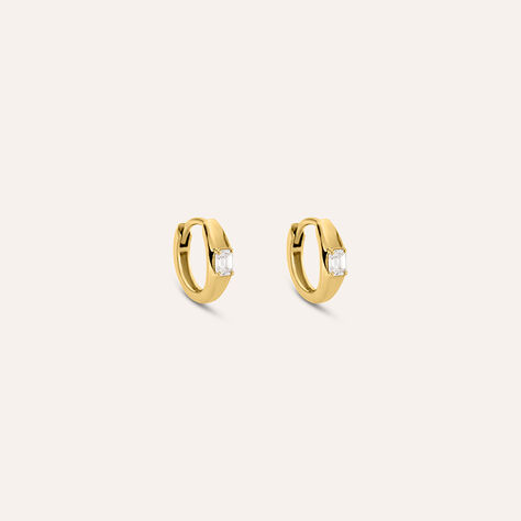 Orecchini A Cerchio Diamade Glam Oro Giallo Diamante Lab-Grown - Orecchini a Cerchio Donna | Stroili