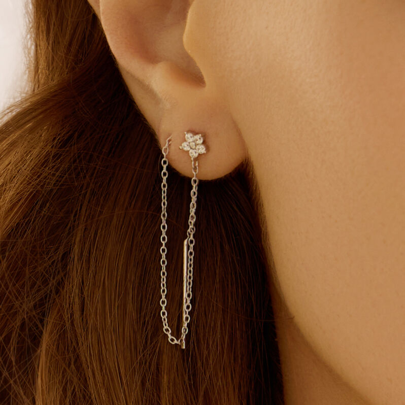 Mono Orecchino Pendente Silver Moments Argento Rodiato Cubic Zirconia - Mono Orecchino Donna | Stroili