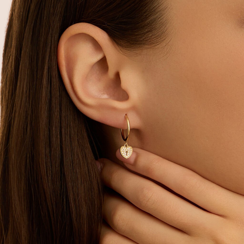 Orecchini A Cerchio Toujours Oro Giallo Cubic Zirconia - Orecchini a Cerchio Donna | Stroili