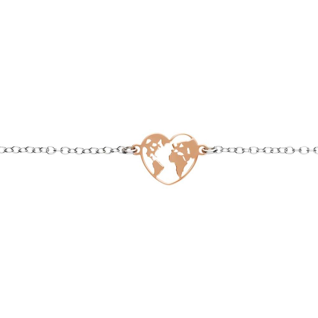 Bracciale Silver Collection Argento Bicolore Bianco / Rosa - Bracciali Love Donna | Stroili
