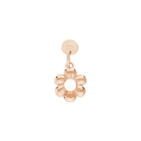 Charm in argento rosato e smalto fiore - Charms Donna | Stroili