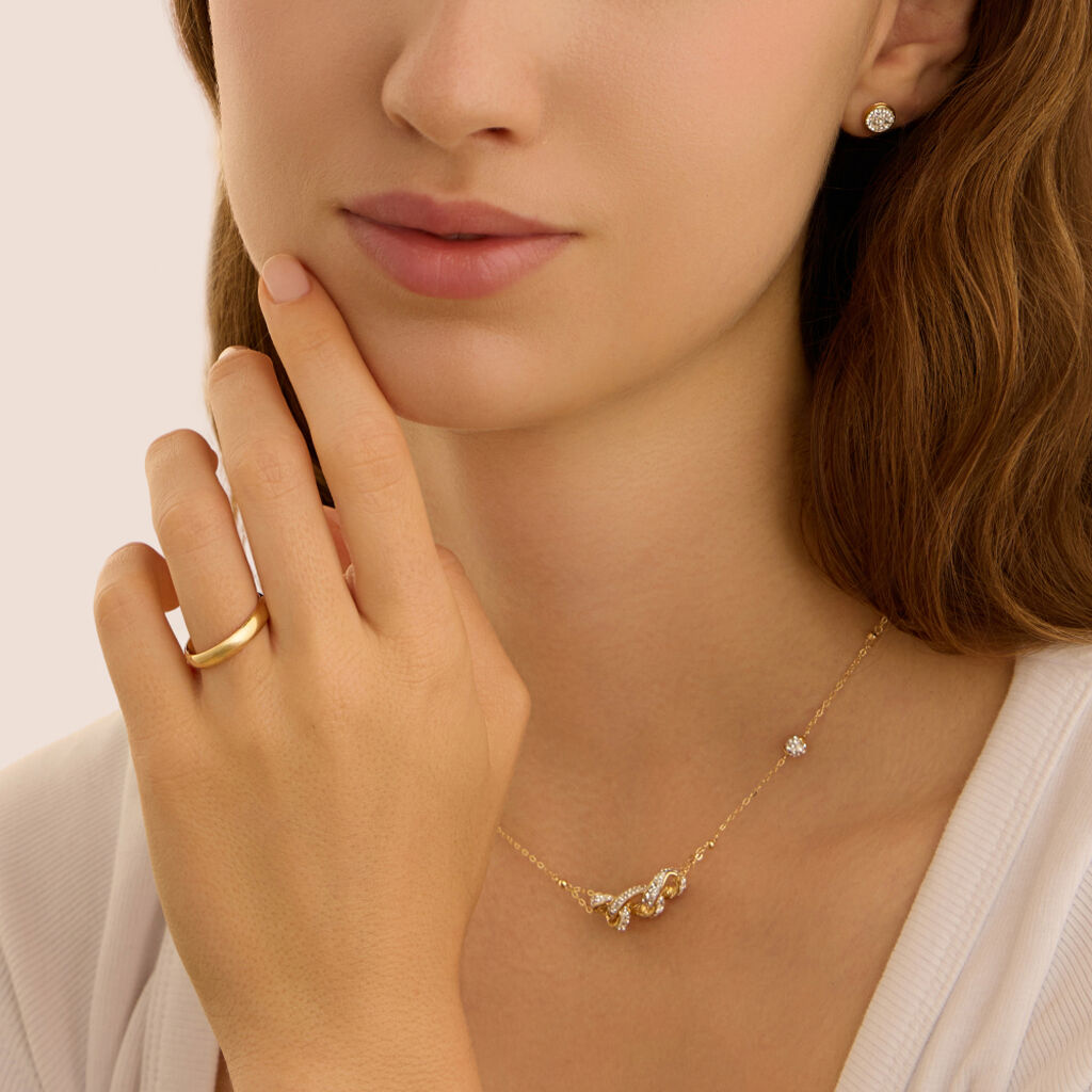 Collana Christelle Oro Giallo Cristallo