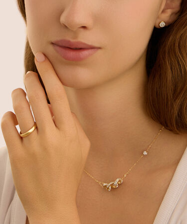 Collana Christelle Oro Giallo Cristallo