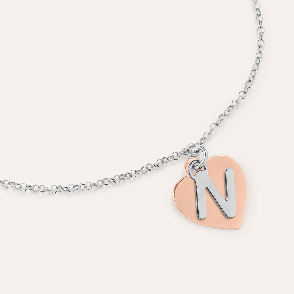 Bracciale Silver Collection Argento Bicolore Bianco / Rosa