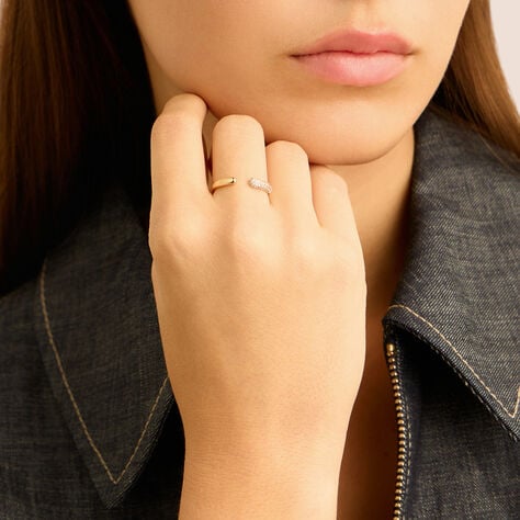 Anello Contrarie Claire Oro Giallo Cubic Zirconia - Anelli con Pietre Donna | Stroili