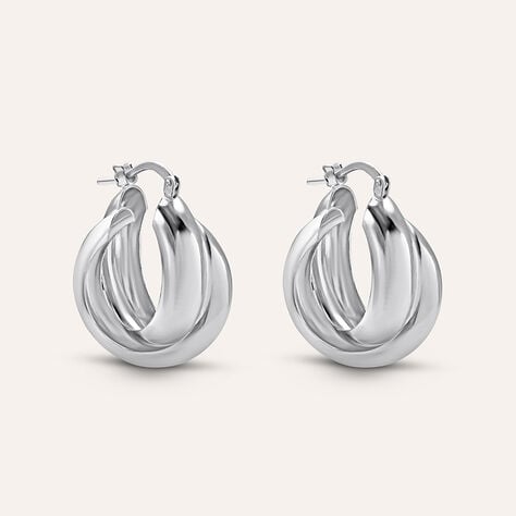 Orecchini A Cerchio Silver Collection Argento Rodiato - Gioielli Donna | Stroili