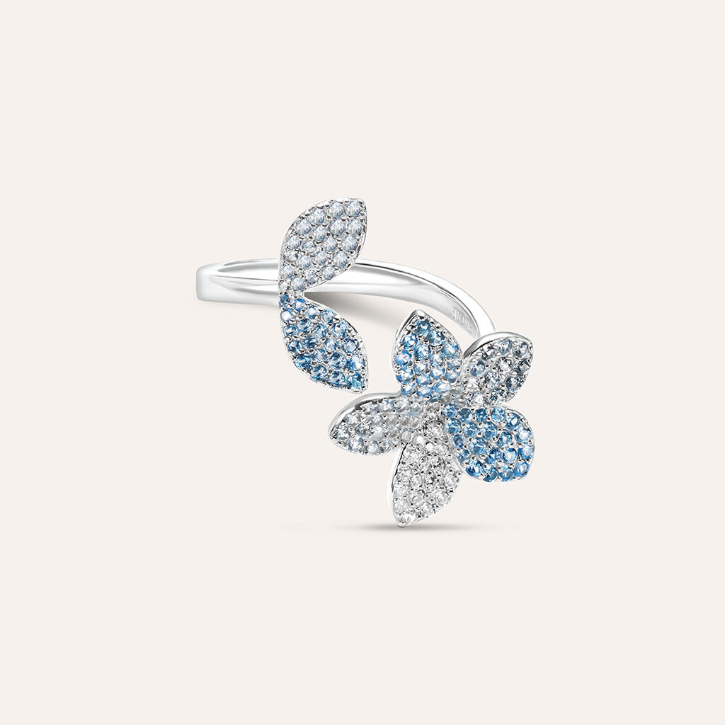 Anello Contrarie Silver Shine Argento Rodiato Cubic Zirconia - Anelli con Pietre Donna | Stroili