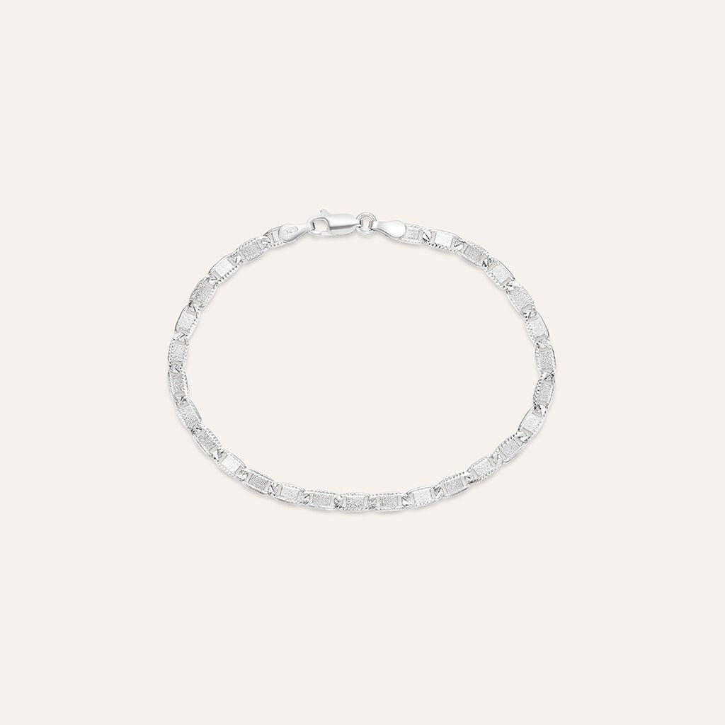 Bracciale Catena Gentleman Argento Rodiato