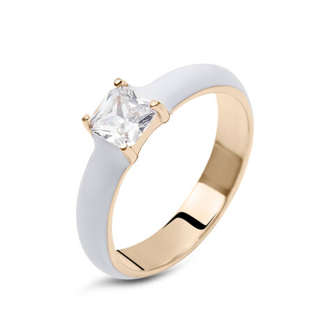 Anello Solitario Lady Sweet Acciaio Rosa Cristallo - Anelli con Pietre Donna | Stroili