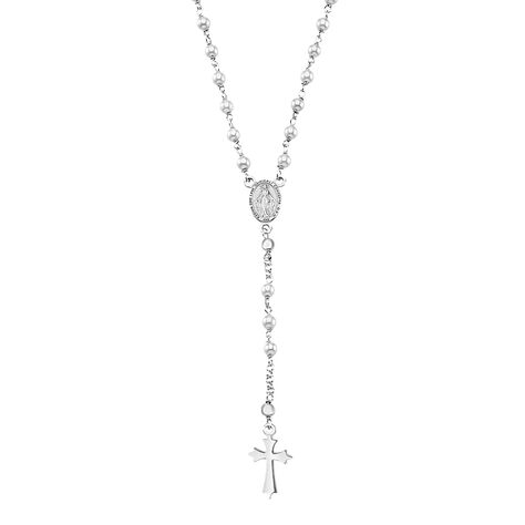 Collana Rosario Silver Soul Argento Rodiato Perla sintentica - Collane Rosario Donna | Stroili