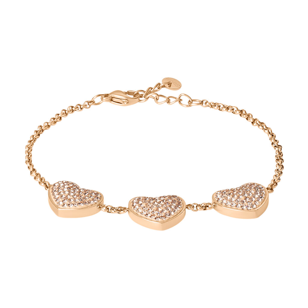 Bracciale Lady Phantasya Acciaio Rosa Cristallo - Bracciali Love Donna | Stroili