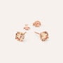 Orecchini Lobo Punto Luce Silver Rainbow Argento Rosa Cubic Zirconia