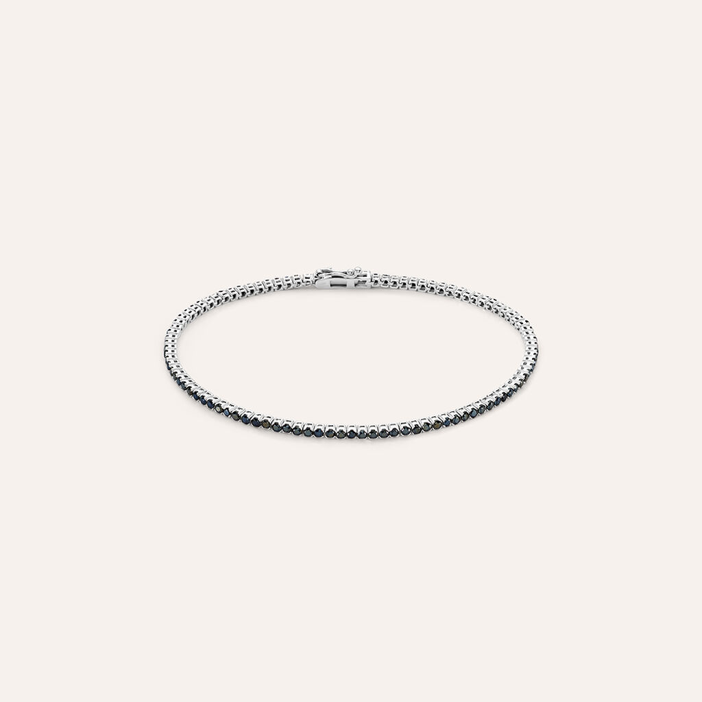 Bracciale Tennis L'homme Or Oro Bianco Spinello