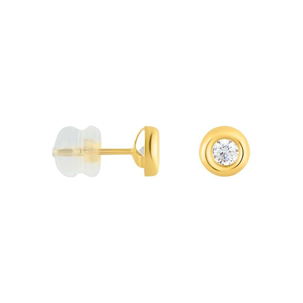 Orecchini Lobo Punto Luce Bon Ton Oro Giallo Cubic Zirconia - Orecchini a Lobo Donna | Stroili