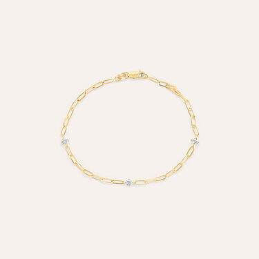 Bracciale Catena Diamade Glam Oro Giallo Diamante Lab-Grown
