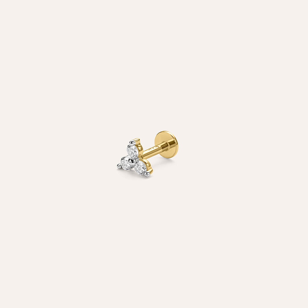 Piercing Orecchio Diamade Glam Oro Giallo Diamante Lab-Grown