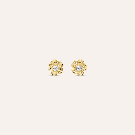 Orecchini Lobo Bon Ton Oro Giallo Cubic Zirconia - Orecchini a Lobo Donna | Stroili