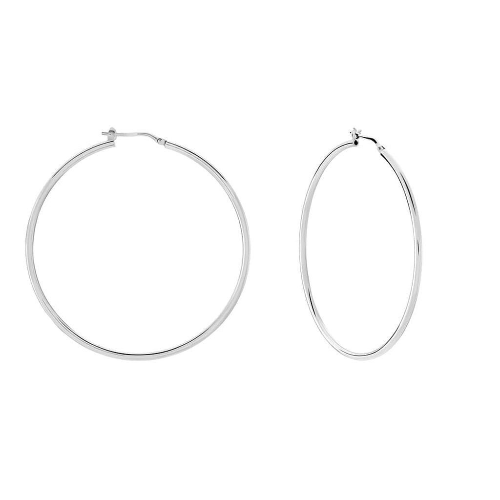 Orecchini A Cerchio Silver Collection Argento Rodiato - Orecchini a Cerchio Donna | Stroili