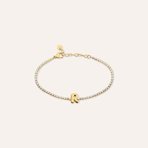 Bracciale Tennis Aura Acciaio Dorato Cubic Zirconia - Bracciali Tennis Donna | Stroili