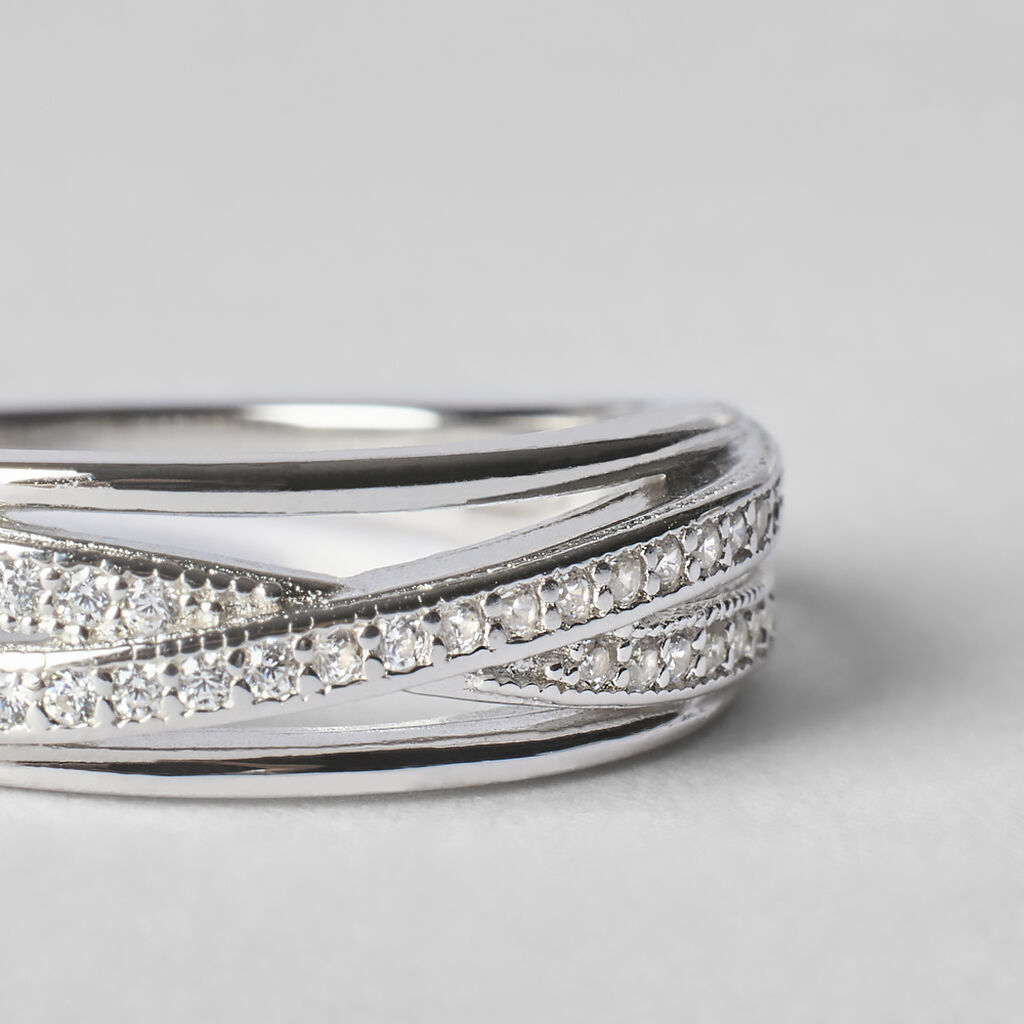 Anello Fantasia Silver Shine Argento Rodiato Cubic Zirconia - Anelli con Pietre Donna | Stroili