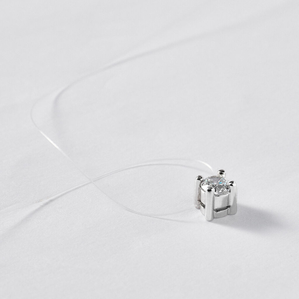 Collana Punto Luce Silver Elegance Argento Rodiato Cubic Zirconia