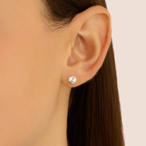Orecchini Lobo Punto Luce Silver Elegance Argento Rodiato Cubic Zirconia - Orecchini a Lobo Donna | Stroili