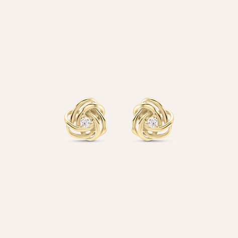 Orecchini Lobo Golden Dream Placcato Oro Giallo Cubic Zirconia - Orecchini a Lobo Donna | Stroili