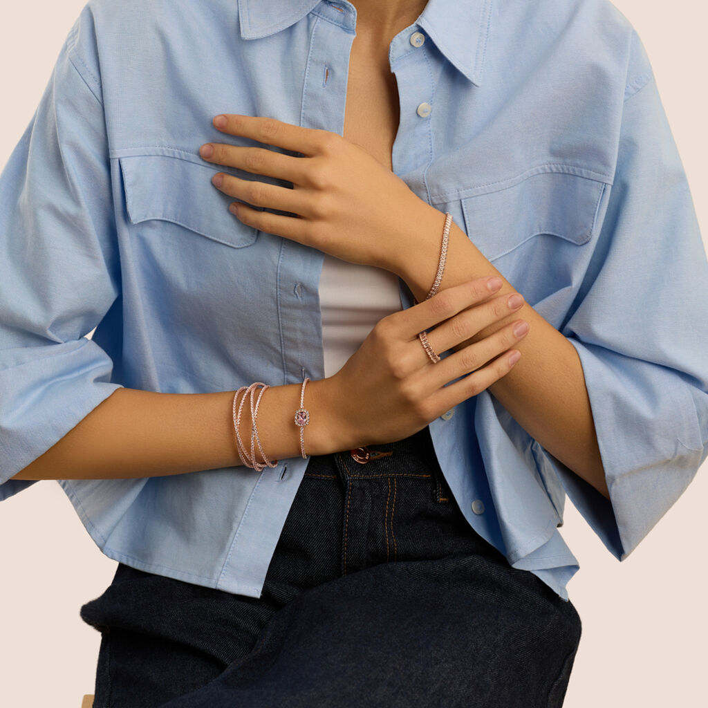 Anello Eternity Romantic Shine Metallo Cristallo