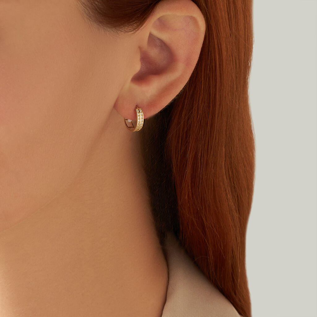 Orecchini A Cerchio Toujours Oro Giallo Cubic Zirconia - Orecchini a Cerchio Donna | Stroili