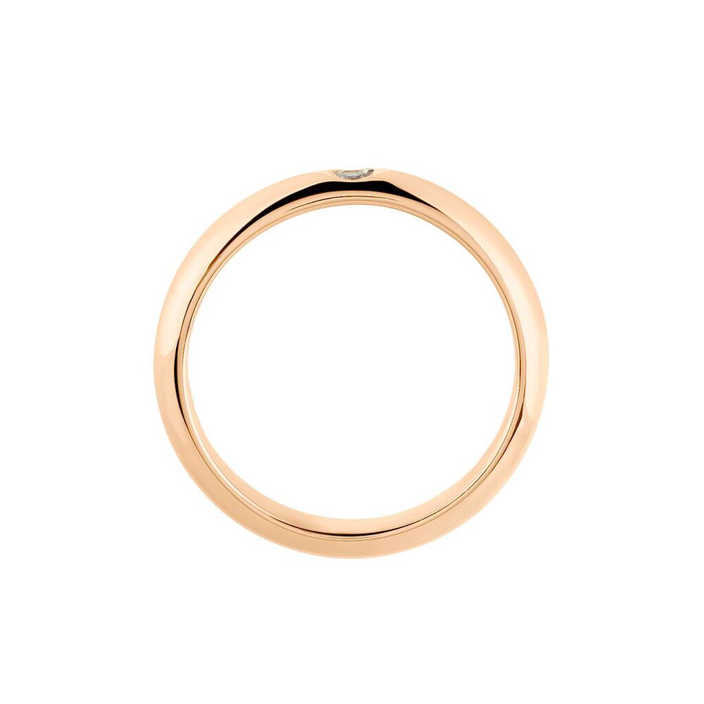 Fede Classica Leggera 3.6 mm Oro Rosa Diamante