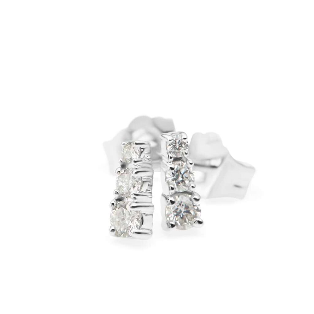 Orecchini Lobo Trilogy Grace Oro Bianco Diamante - Orecchini a Lobo Donna | Stroili