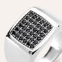 Anello Chevalier Gentleman Argento Rodiato Cubic Zirconia