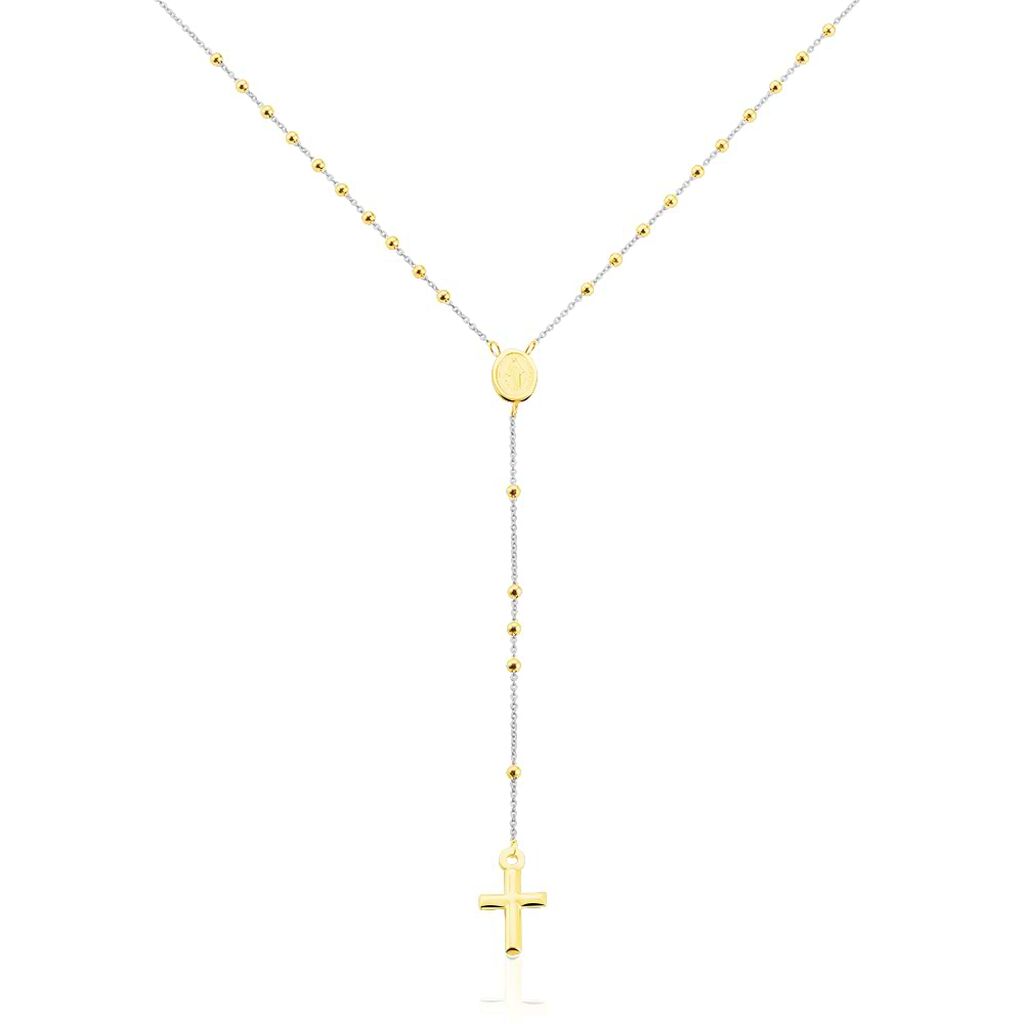 Collana Rosario in oro bicolore