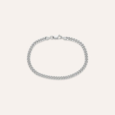 Bracciale Catena Gentleman Argento Rodiato