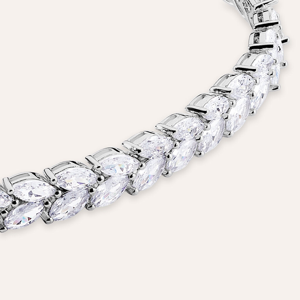 Bracciale Tennis Silver Elegance Argento Rodiato Cubic Zirconia