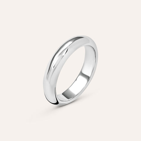Fede Classica Leggera 4.5 mm Oro Bianco - Anelli con Incisione Unisex | Stroili