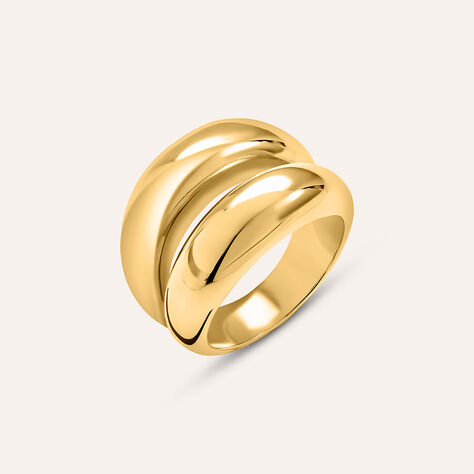Anello Fascia Lady Code Acciaio Dorato - Anelli Moderni Donna | Stroili