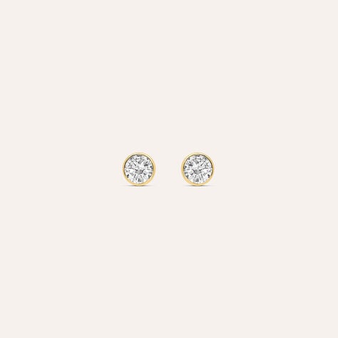 Orecchini Lobo Punto Luce Bon Ton Oro Giallo Cubic Zirconia - Orecchini a Lobo Donna | Stroili
